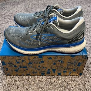 Men’s Brooks Glycerin 19 Gray Blue 13 Wide-Used